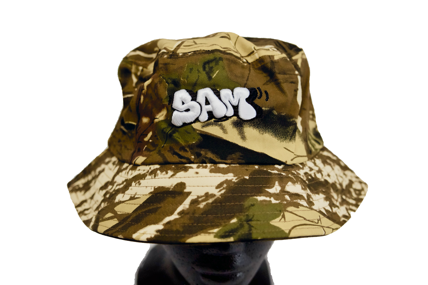 "SAM"  Camo Bucket Hat